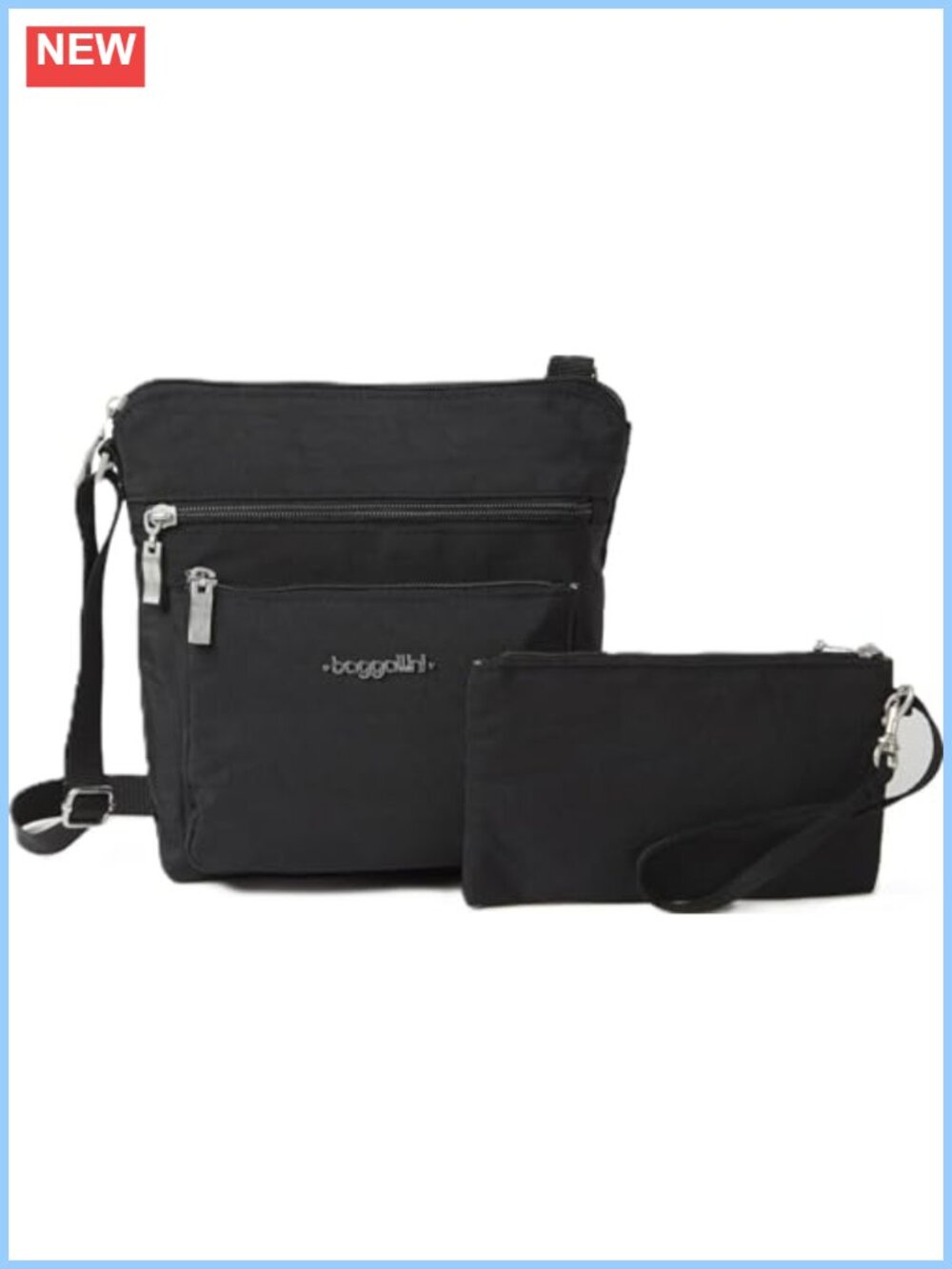 Baggallini Pocket Crossbody Bag Women Lightweight Water-Resistant Travel Purse